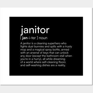 Janitor definition Posters and Art